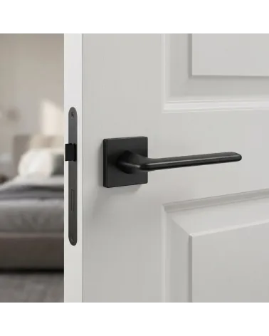 Poignée de Porte Noire Élégante et de Haute Qualité - Modèle LILA