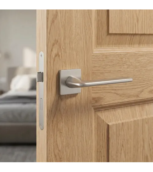 Poignée de porte nickel satiné LILA poignée design