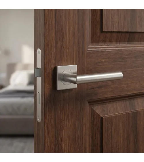 Poignée de porte sur plaque carrée KVADRAT 1701 couleur 1