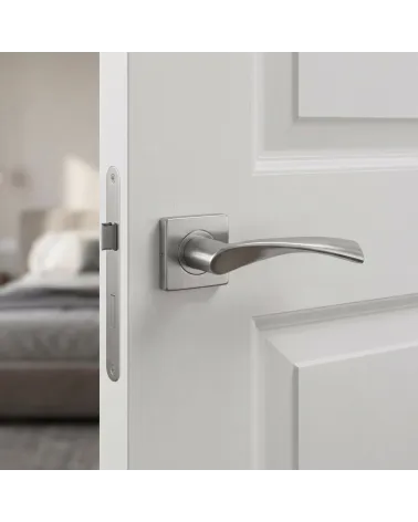 Poignée de Porte en Matière Inox Résistante - Modèle KVADRAT 1708