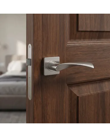 Poignée de Porte en Matière Inox Résistante - Modèle KVADRAT 1708