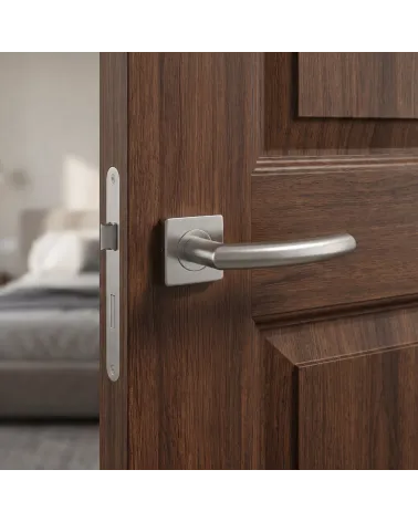 Poignée de Porte Couleur Inox Chic et Robuste - Modèle KVADRAT 1707