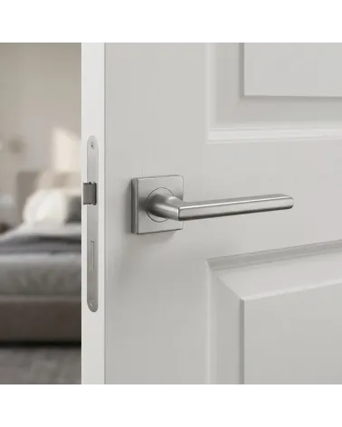 Poignée de Porte Couleur Inox Raffinée - Modèle KVADRAT 1702