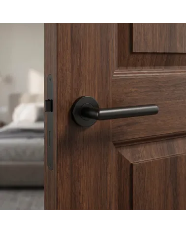Poignée de Porte Noire pour une atmosphère raffinée - Modèle OVAL 1701