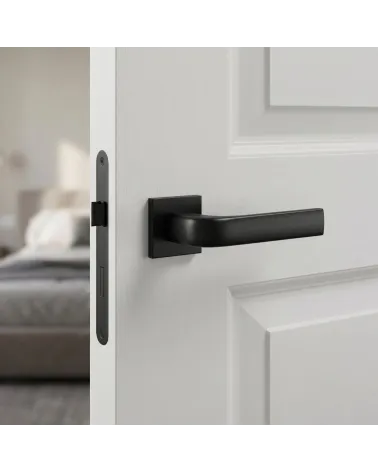 Poignée de Porte Noire Sophistiquée et Intemporelle - Modèle JENA