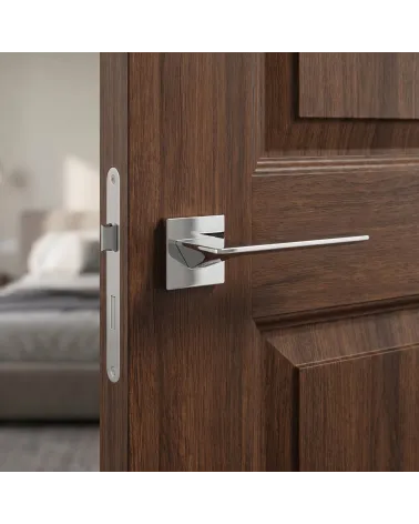 Poignée de Porte Chrome Poli Miroitante et Sophistiquée - Modèle VIP