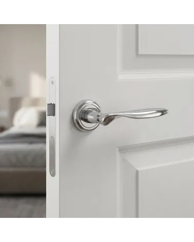 Poignées de porte chrome poli VENERA