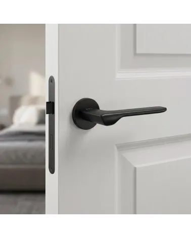 Poignées de porte noires LIGNE rondes