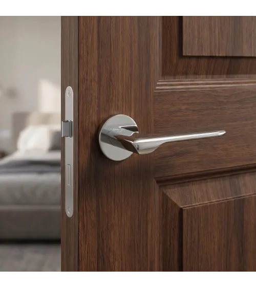 Poignée de porte chrome poli LIGNE poignée design