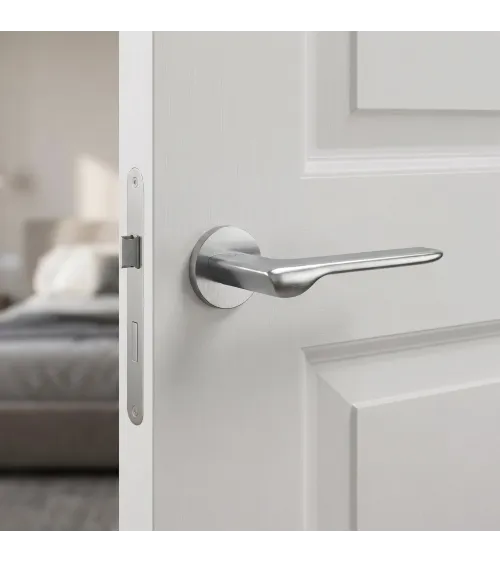 Poignée de porte chrome brossé LIGNE poignée design
