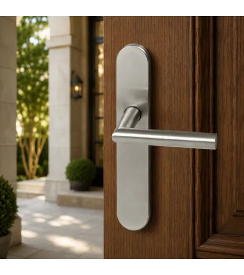Poignée de porte sur plaque Altesse Inox 316 – Haute résistance milieux extérieurs - modèle Altesse
