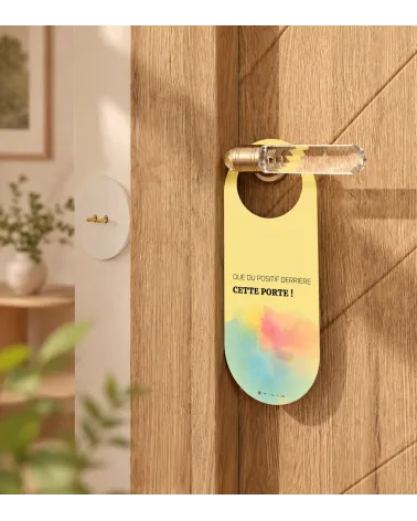 Accroche-porte recto-verso Positif & Zone sans soucis