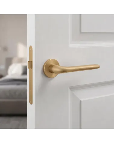 Poignée de Porte Or Mat Chic Chaleureuse et Douce - Modèle AZALIA