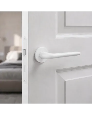 Poignée de Porte Blanche Chic à la nuance apaisante - Modèle AZALIA