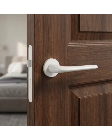 Poignée de Porte Blanche Chic à la nuance apaisante - Modèle AZALIA