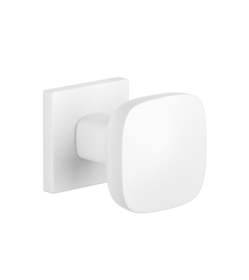 Bouton de porte Blanc KIAMA carré -  poignée design