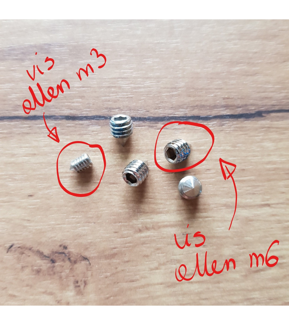Petite vis allen tête conique boulon (vis pointeau) pour poignée de porte -  poignée design