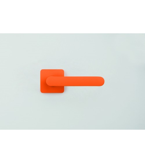Poignée de porte de couleur marron, plaque carrée - Colombo Design Mood -  poignée design