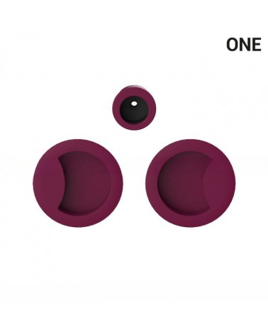 Poignée cuvettes simples de couleur violet, pour portes coulissantes, plaque ronde - Colombo Design Mood One -  poignée design