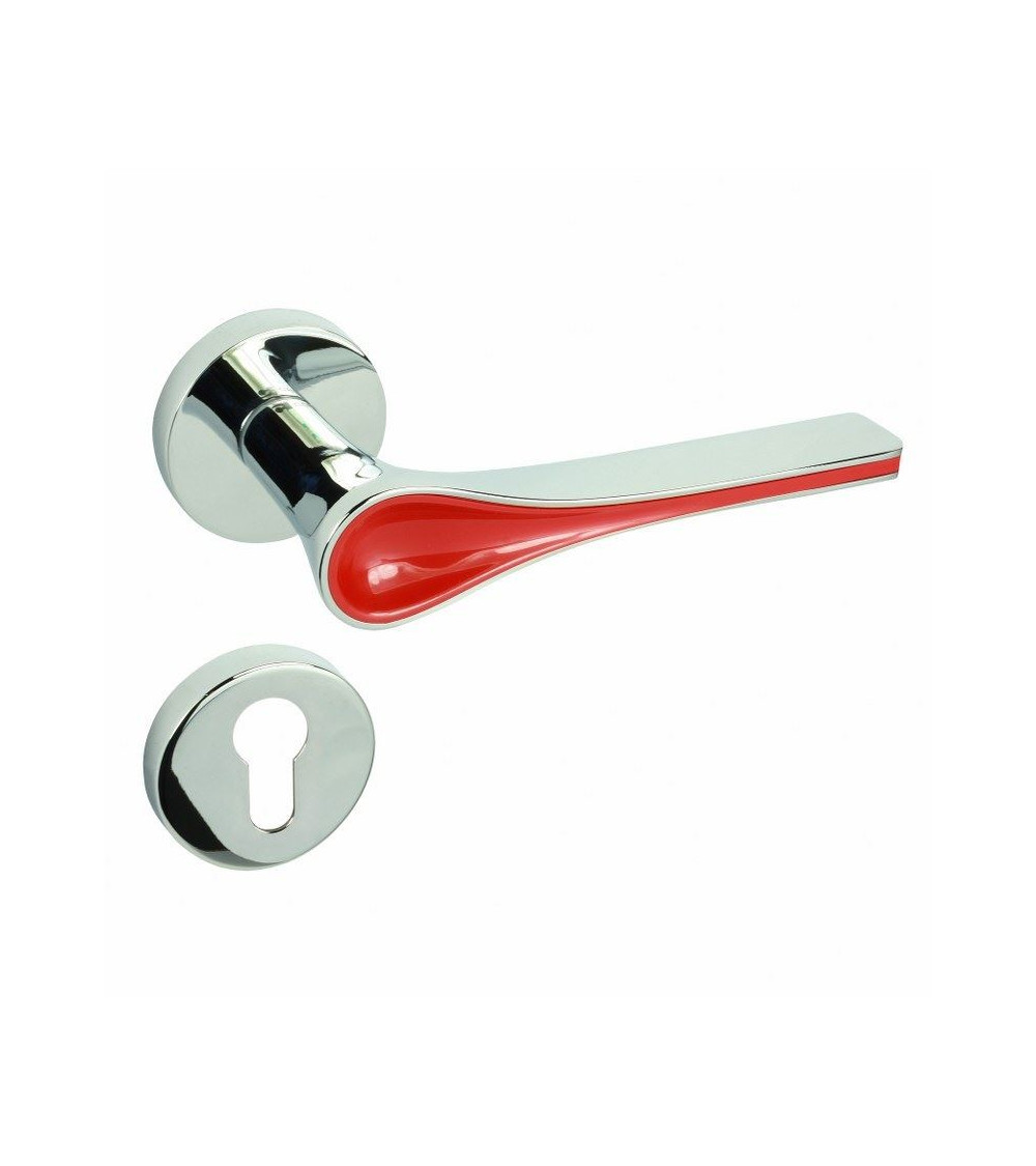 poignée inétrieure design haut de gamme haute en couleur en finition rouge