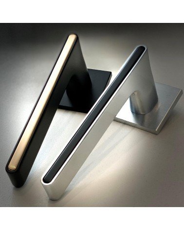 Poignée de Porte Noire et doré Ferrara carré -  poignée design