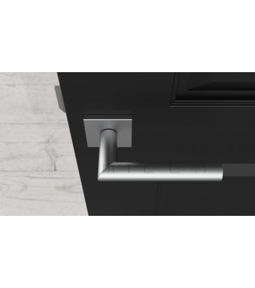 Poignée de porte chrome satiné ARABIS quincaillerie design