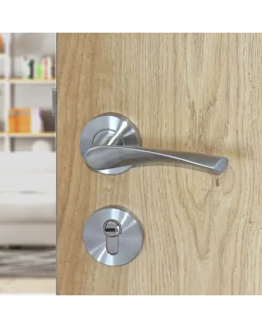Poignée de porte St Macaire en inox brossé mat — Acier inoxydable