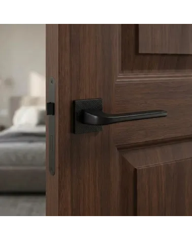 Poignée de porte noire TUPAI 4007-T2 - Millapoignées