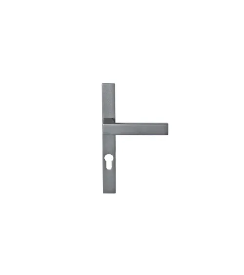 Poignée profil étroit alu/PVC aspect inox sur plaque 26 mm | MILLAPOIGNEES