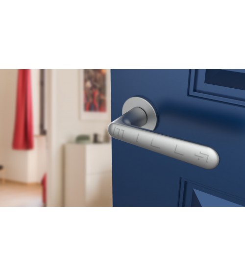 Poignée de porte chrome satiné ARIA poignée design