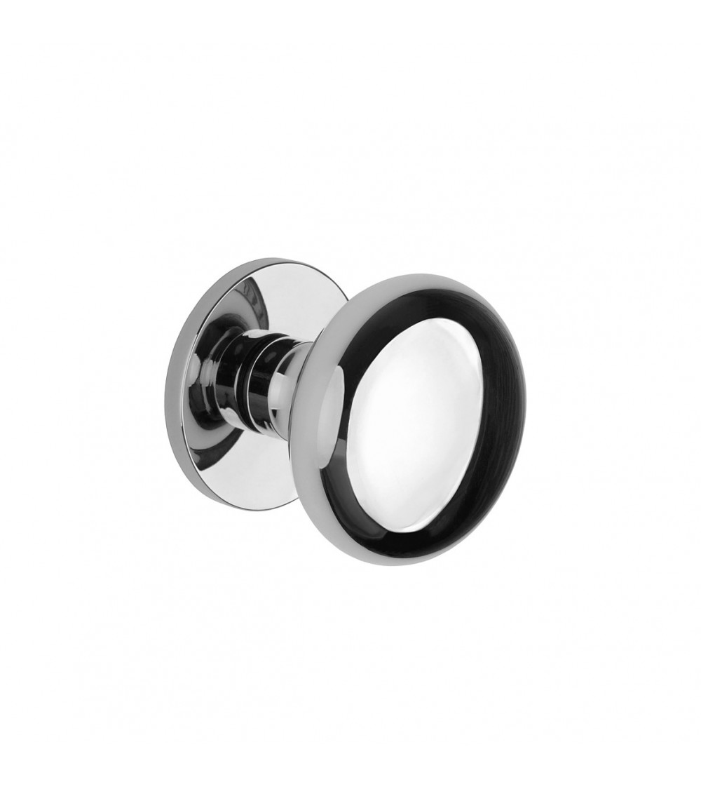 bouton pour porte tendance en coloris chrome poli arrondi et jolie