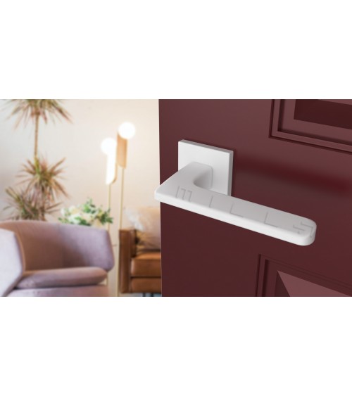 Poignée de porte blanche YUKA quincaillerie design