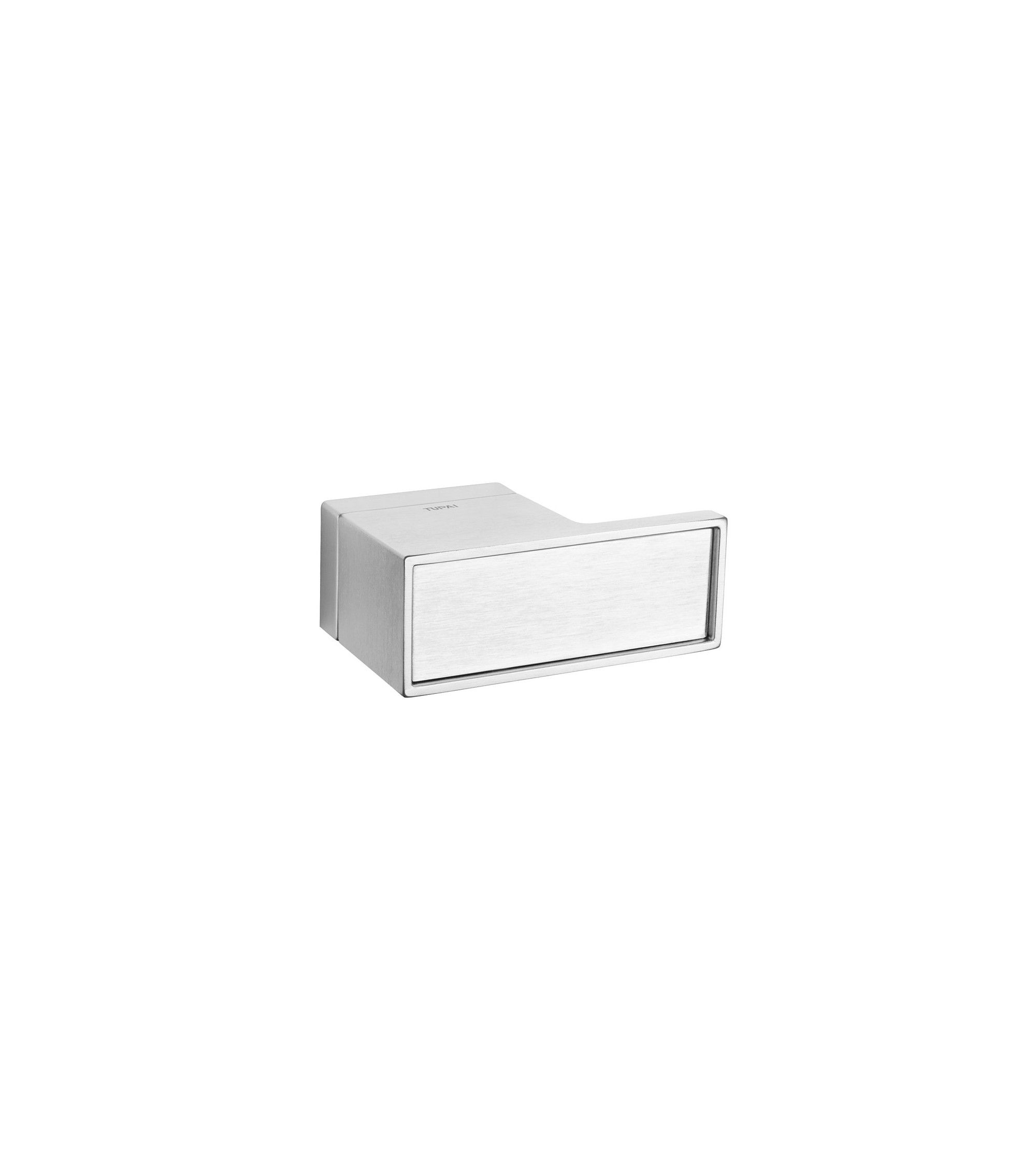 bouton de porte design Tupai Portugal carrée original de couleur chrome brosse