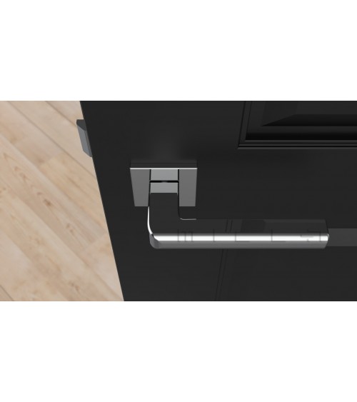 Poignée de porte chrome poli SALICE quincaillerie design