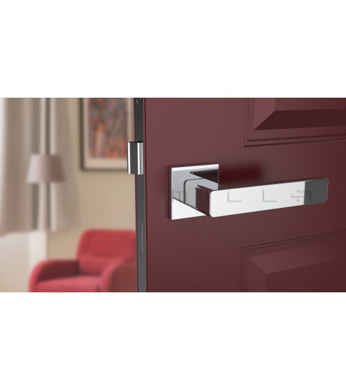 Poignée de porte chrome poli ERICA quincaillerie design