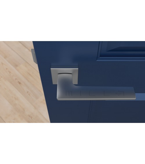Poignée de porte chrome satiné LUNARIA poignée design