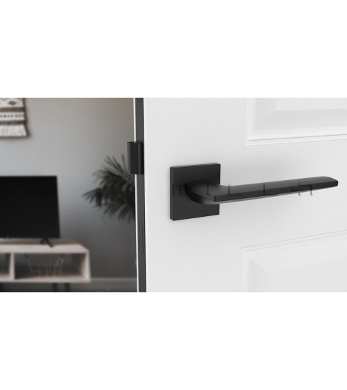 Poignée de porte noire mate LUNARIA poignée design