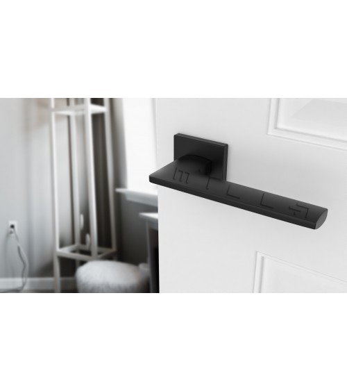 Poignée de porte noire mate LUNARIA poignée design