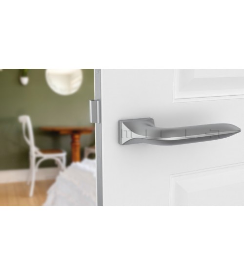Poignée de porte chrome satiné GLADIOLA poignée design
