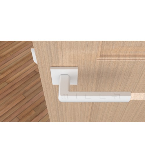Poignée de porte blanche HOSTA quincaillerie design
