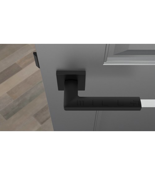 Poignée de porte noire PYROLA quincaillerie design