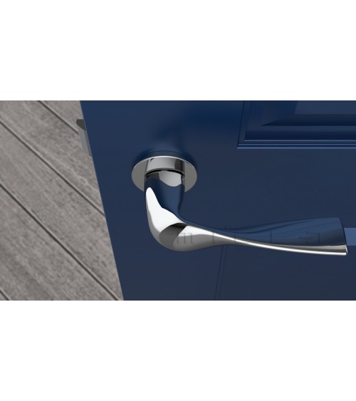 Poignée de porte chrome poli PETUNIA quincaillerie design