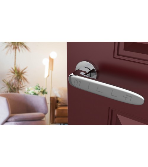 Poignée de porte chrome poli ROSA poignée design