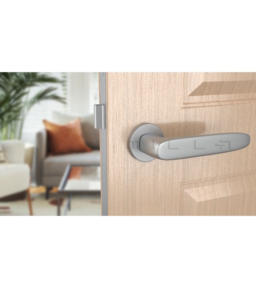 Poignée de porte chrome satiné ROSA poignée design