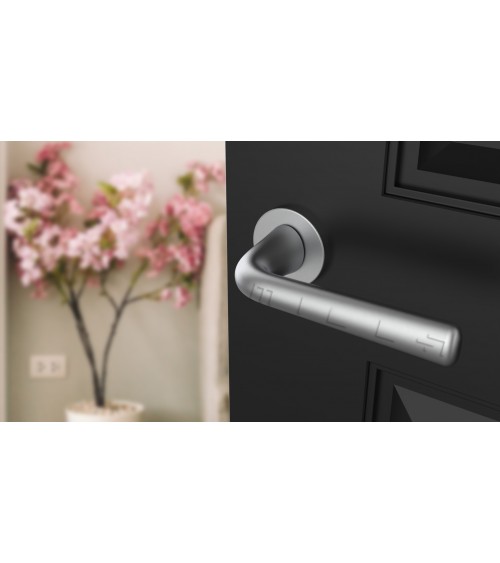 Poignée de porte Chrome satiné TULIPA porte intérieure design
