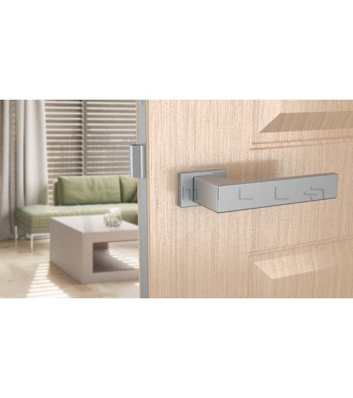 Poignée de porte chrome satiné PINA poignée design