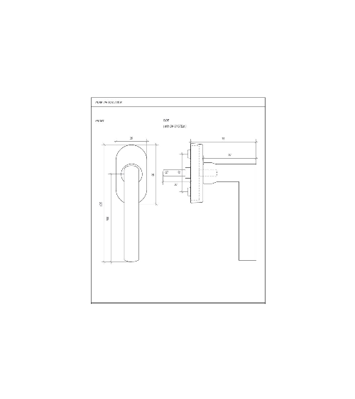 Poignée de fenêtre stylisée bronze 1920 -  poignée design