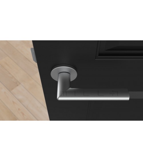 Poignée de porte chrome satiné KALMIA poignée design