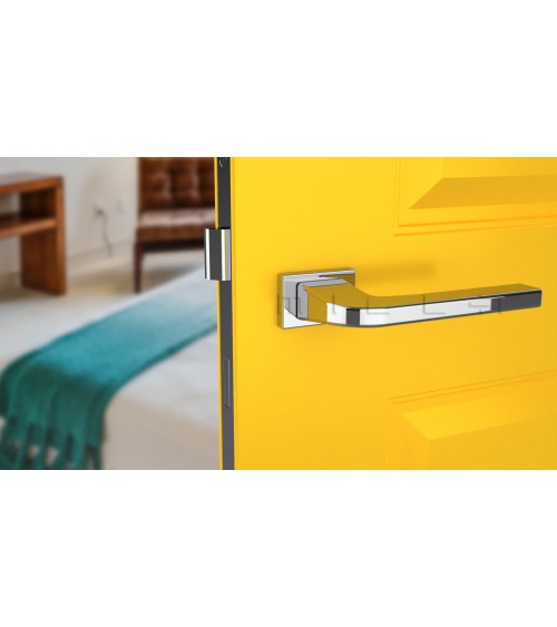 Poignée de porte chrome poli ISMENA quincaillerie design