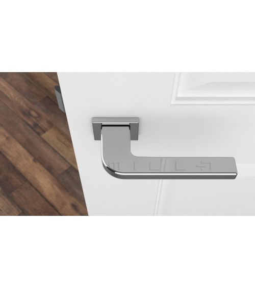 Poignée de porte chrome poli ISMENA quincaillerie design